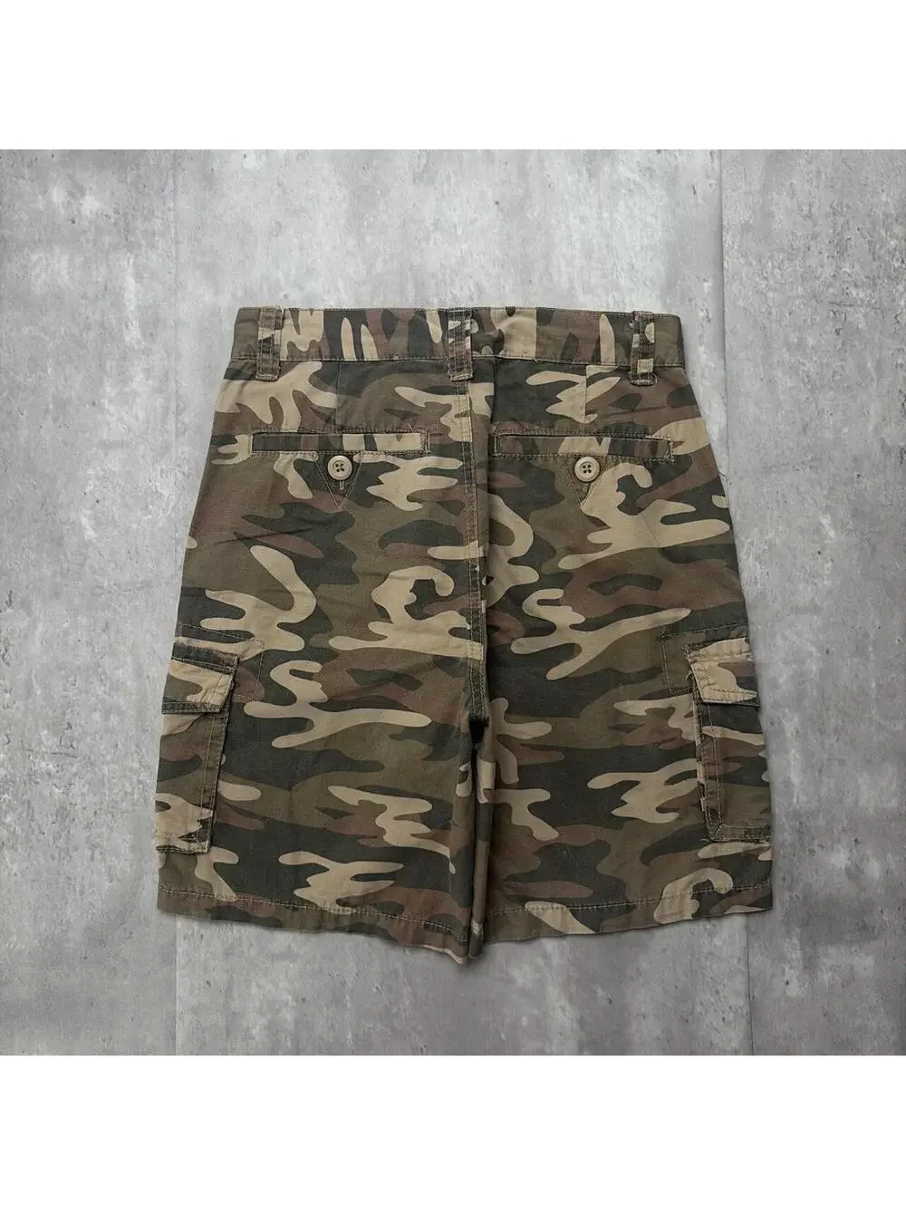 Y2K Camo Ring Of Fire Grunge Baggy Cargo Skater Shorts